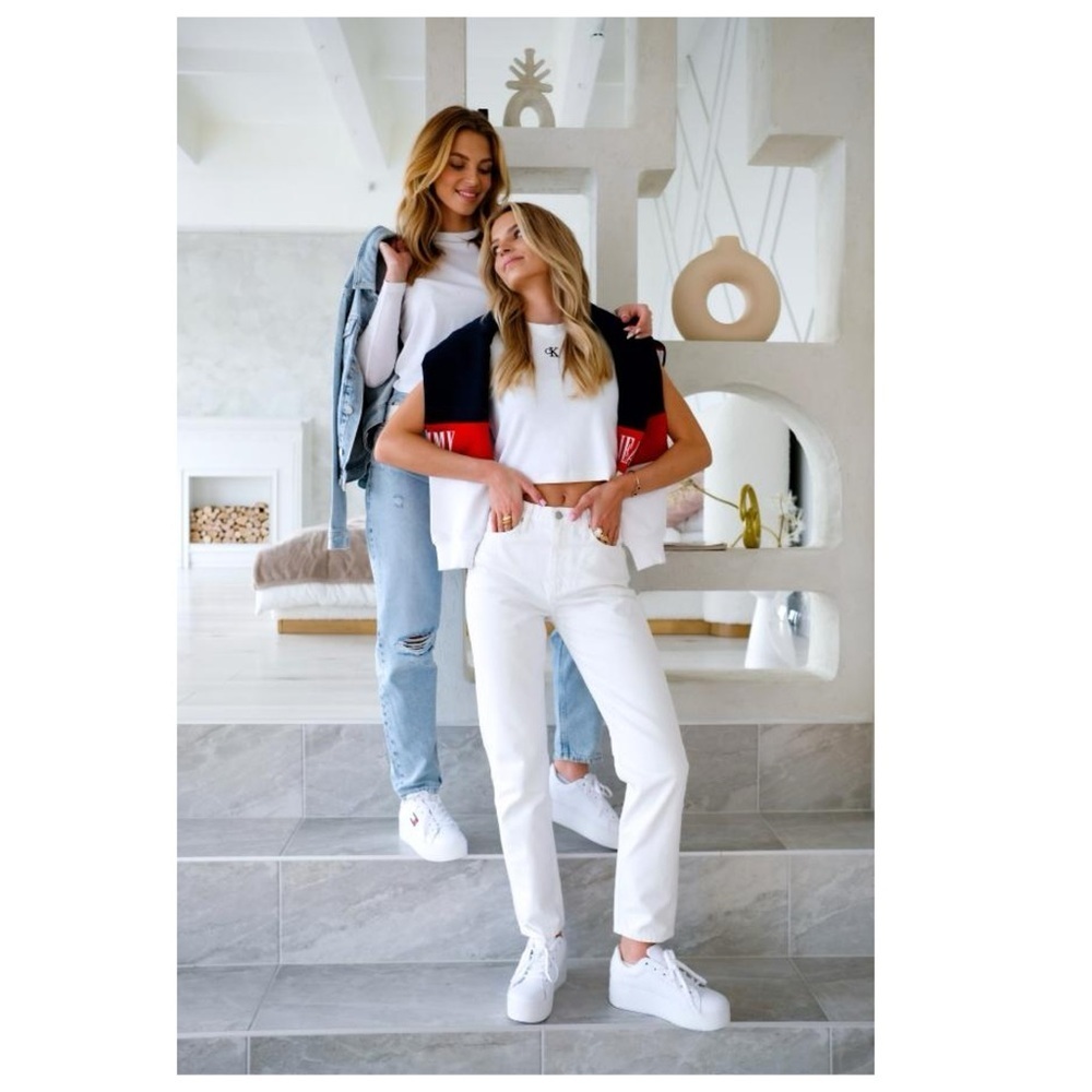 CALVIN KLEIN - White Denim Jeans